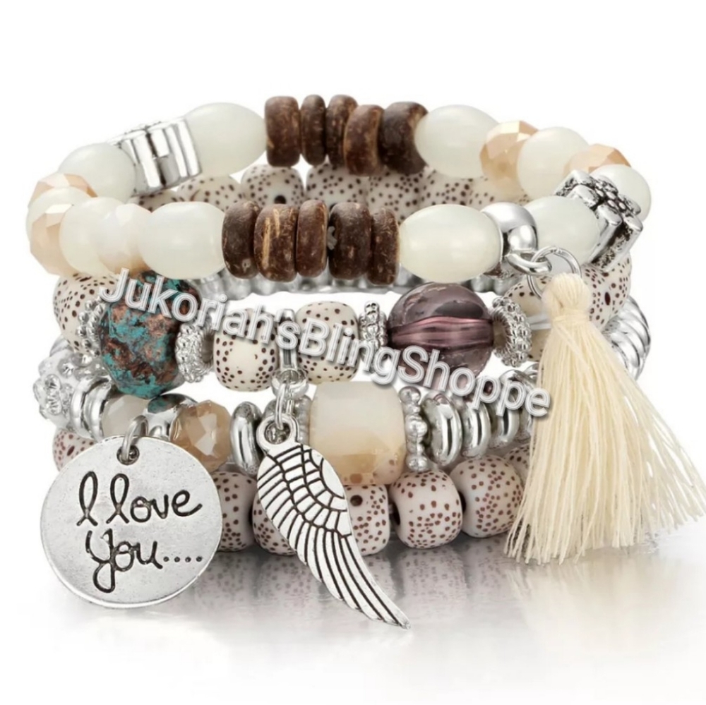 Bohemian stack bracelet